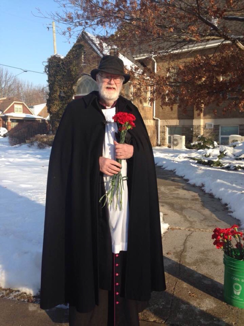 Jim with flowers