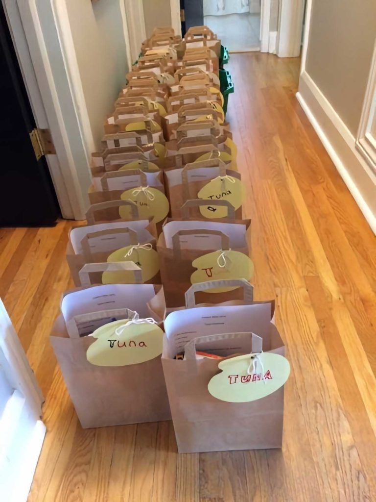 A twenty-four bag meal kit ready to be delivered to Community Care in St. Catherines.