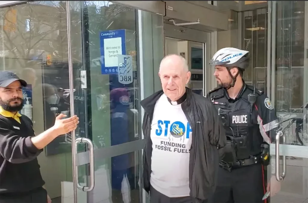 The Reverend Deacon Michael Van Dusen, speaker at the webinar, was later arrested for peaceful protesting